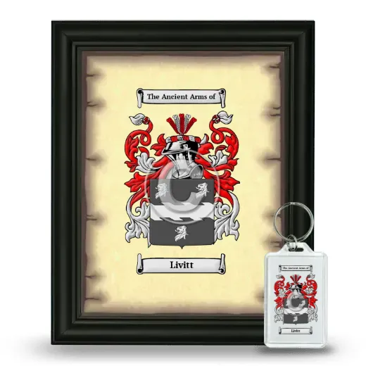 Livitt Framed Coat of Arms and Keychain - Black