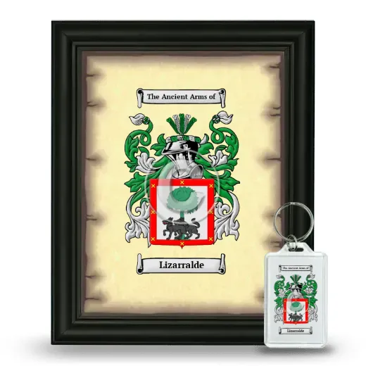 Lizarralde Framed Coat of Arms and Keychain - Black