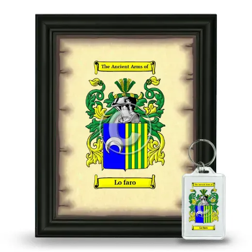 Lo faro Framed Coat of Arms and Keychain - Black