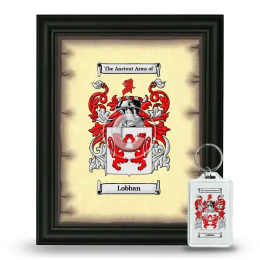 Lobban Framed Coat of Arms and Keychain - Black