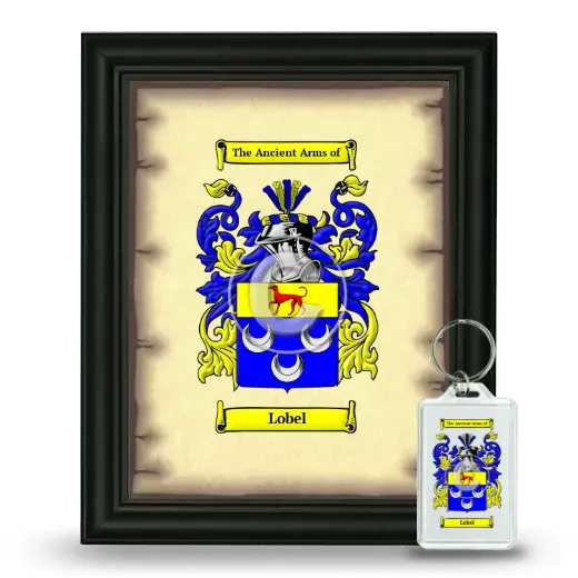 Lobel Framed Coat of Arms and Keychain - Black