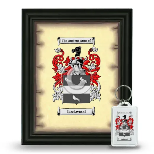 Lockwood Framed Coat of Arms and Keychain - Black