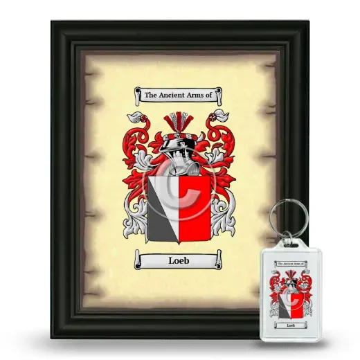 Loeb Framed Coat of Arms and Keychain - Black