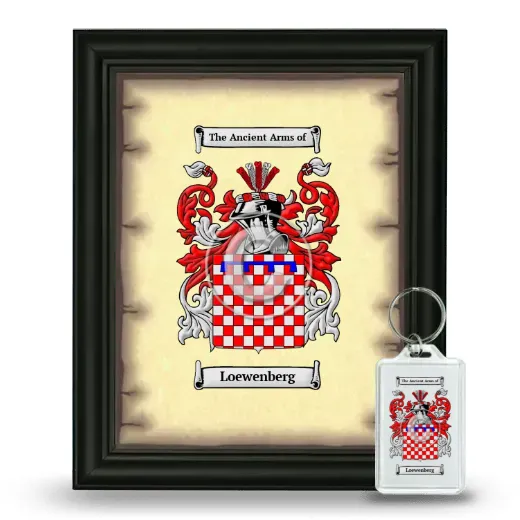 Loewenberg Framed Coat of Arms and Keychain - Black