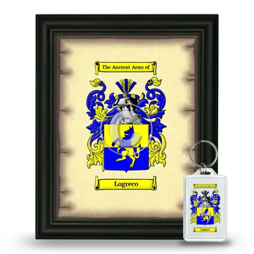 Logreco Framed Coat of Arms and Keychain - Black
