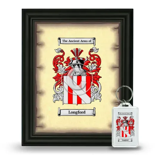 Longford Framed Coat of Arms and Keychain - Black