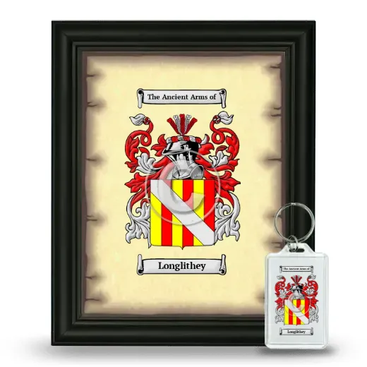 Longlithey Framed Coat of Arms and Keychain - Black
