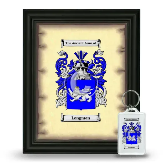 Longmen Framed Coat of Arms and Keychain - Black
