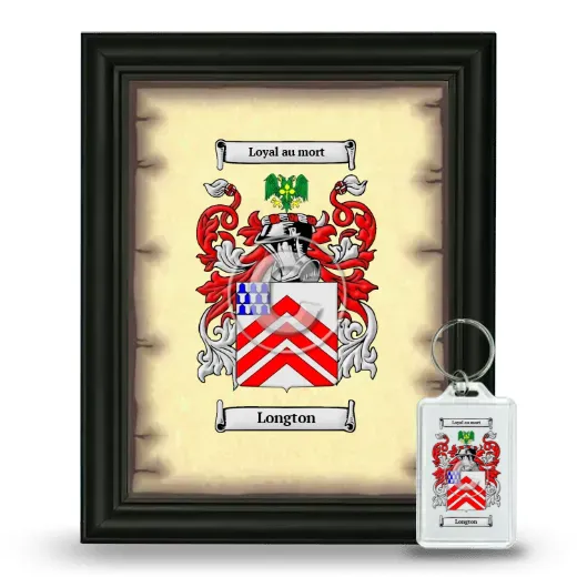 Longton Framed Coat of Arms and Keychain - Black