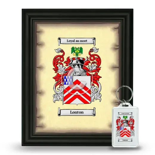 Lonton Framed Coat of Arms and Keychain - Black