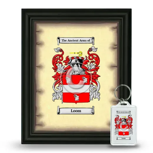 Loom Framed Coat of Arms and Keychain - Black