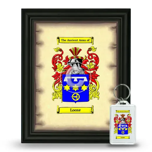 Loose Framed Coat of Arms and Keychain - Black