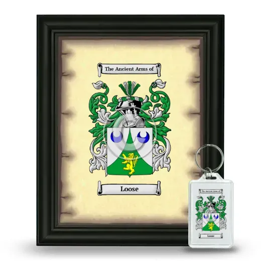 Loose Framed Coat of Arms and Keychain - Black