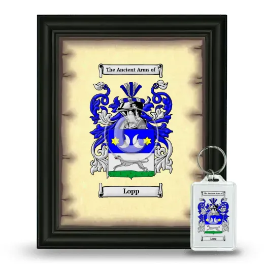 Lopp Framed Coat of Arms and Keychain - Black
