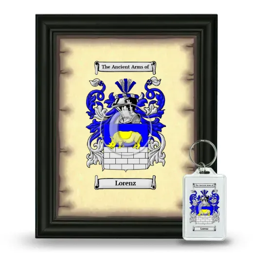 Lorenz Framed Coat of Arms and Keychain - Black