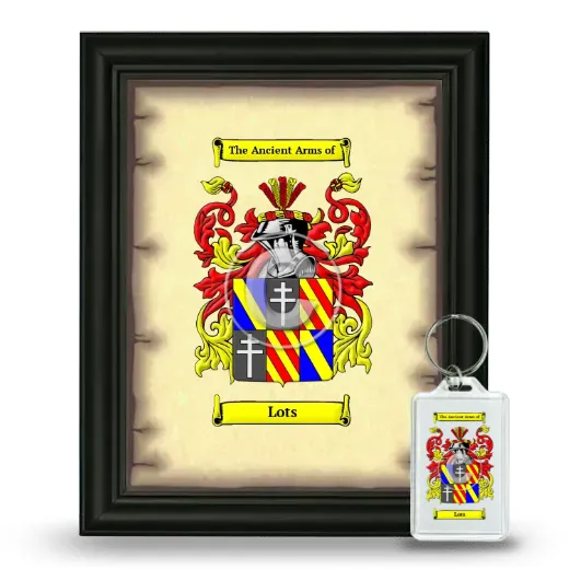 Lots Framed Coat of Arms and Keychain - Black