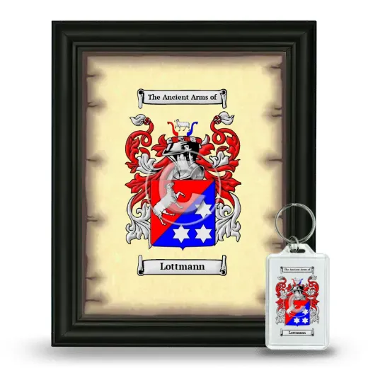 Lottmann Framed Coat of Arms and Keychain - Black