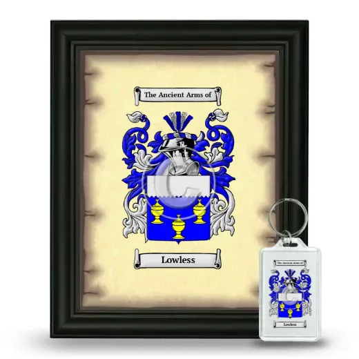 Lowless Framed Coat of Arms and Keychain - Black