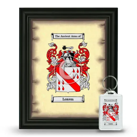 Loxem Framed Coat of Arms and Keychain - Black