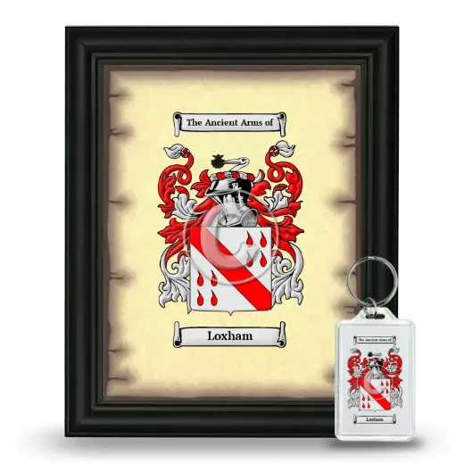Loxham Framed Coat of Arms and Keychain - Black