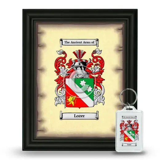 Lozer Framed Coat of Arms and Keychain - Black