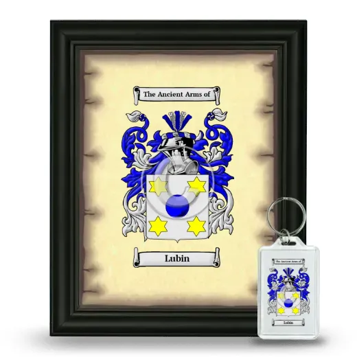 Lubin Framed Coat of Arms and Keychain - Black