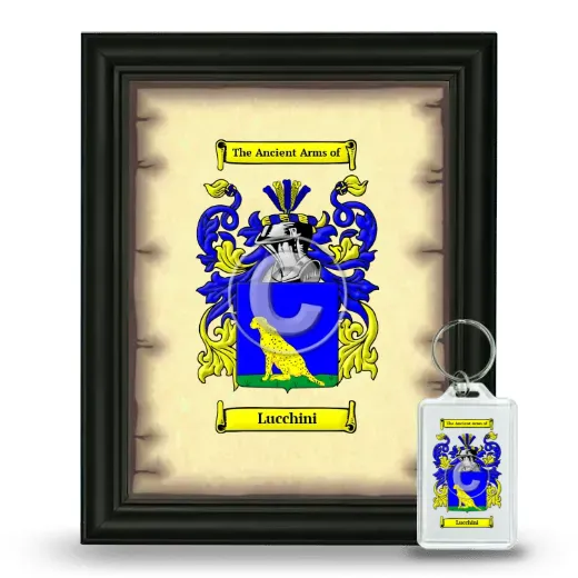 Lucchini Framed Coat of Arms and Keychain - Black
