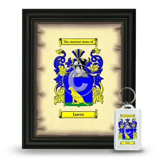 Lucco Framed Coat of Arms and Keychain - Black