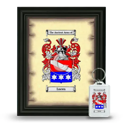 Lucen Framed Coat of Arms and Keychain - Black