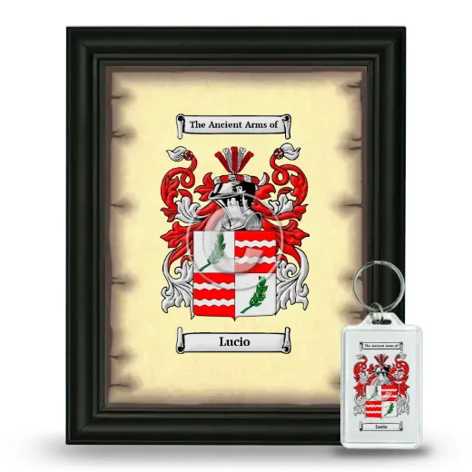 Lucio Framed Coat of Arms and Keychain - Black