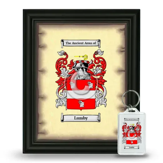 Lumby Framed Coat of Arms and Keychain - Black