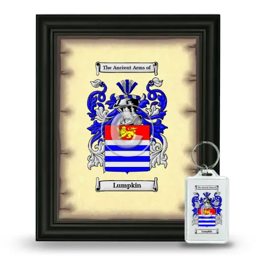 Lumpkin Framed Coat of Arms and Keychain - Black