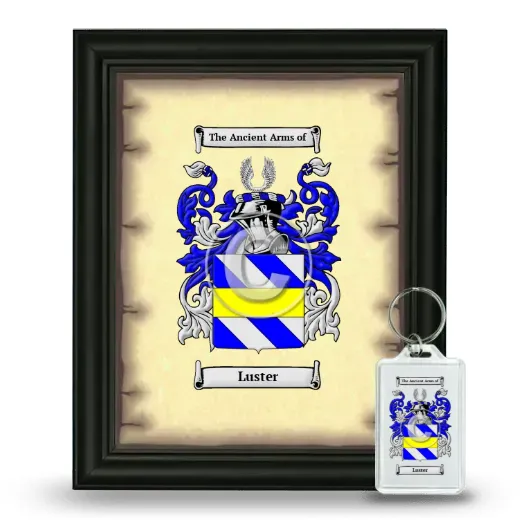 Luster Framed Coat of Arms and Keychain - Black