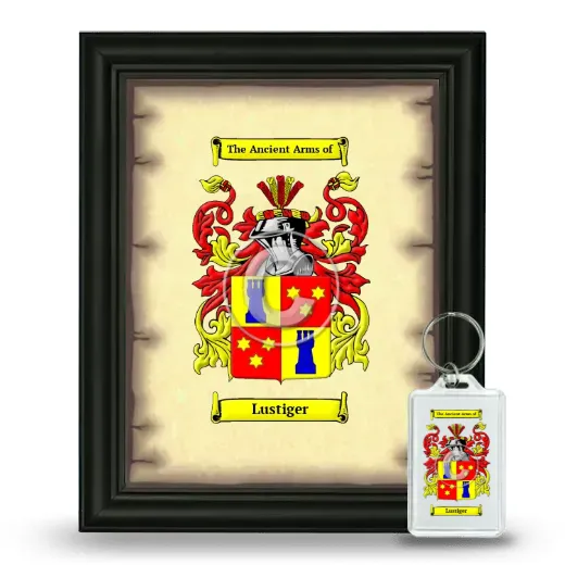Lustiger Framed Coat of Arms and Keychain - Black