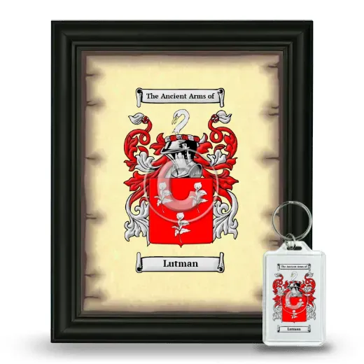 Lutman Framed Coat of Arms and Keychain - Black