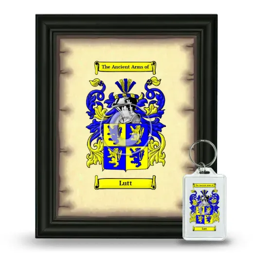 Lutt Framed Coat of Arms and Keychain - Black