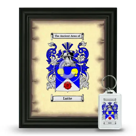 Lutte Framed Coat of Arms and Keychain - Black