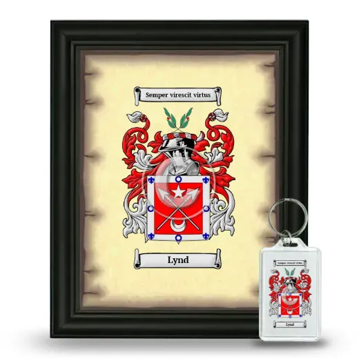 Lynd Framed Coat of Arms and Keychain - Black