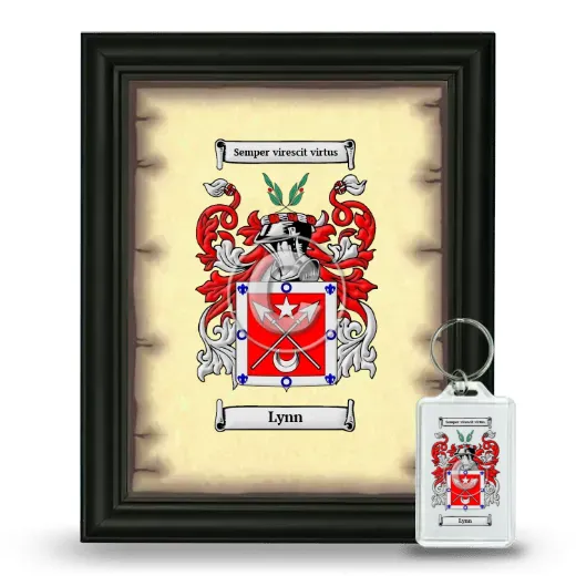 Lynn Framed Coat of Arms and Keychain - Black
