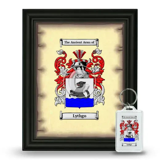 Lythgo Framed Coat of Arms and Keychain - Black