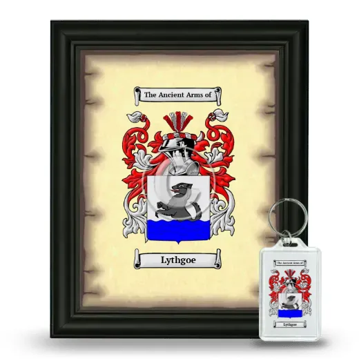 Lythgoe Framed Coat of Arms and Keychain - Black