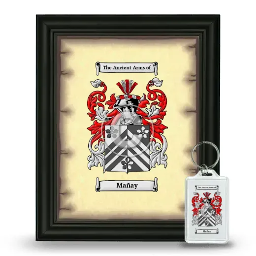 Mañay Framed Coat of Arms and Keychain - Black