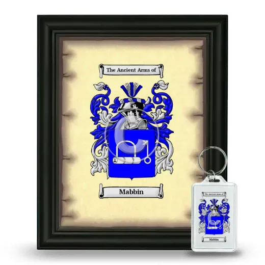 Mabbin Framed Coat of Arms and Keychain - Black