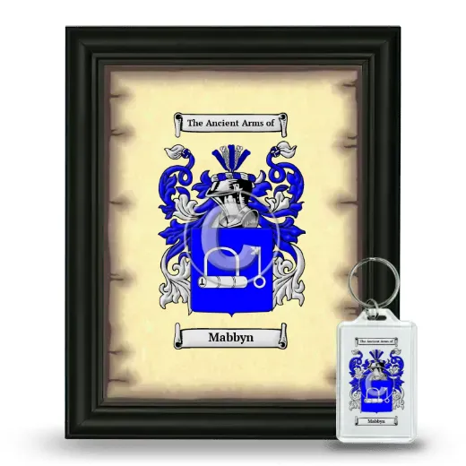 Mabbyn Framed Coat of Arms and Keychain - Black