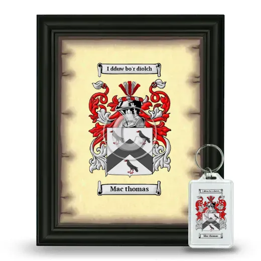 Mac thomas Framed Coat of Arms and Keychain - Black