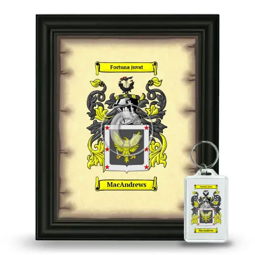 MacAndrews Framed Coat of Arms and Keychain - Black