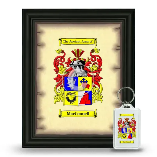 MacConnell Framed Coat of Arms and Keychain - Black