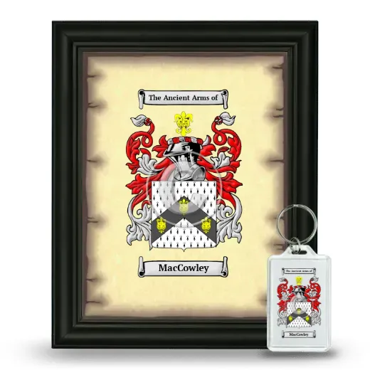 MacCowley Framed Coat of Arms and Keychain - Black