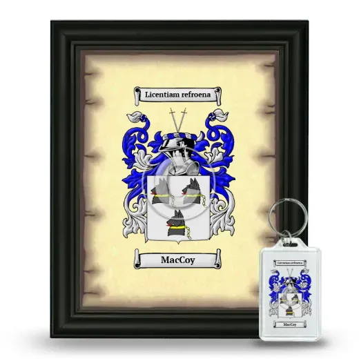 MacCoy Framed Coat of Arms and Keychain - Black