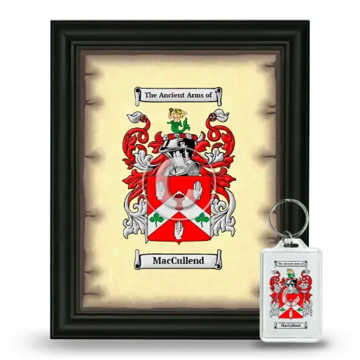 MacCullend Framed Coat of Arms and Keychain - Black